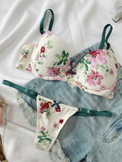 Conjunto taza soft algodon estampado flower - comprar online