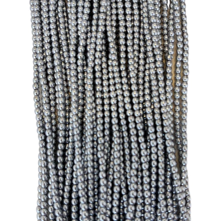 Fio de hematita prata 2mm bola lisa