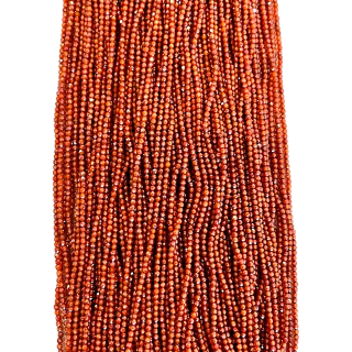 Fio de zircônia 2mm bola facetada cor marrom