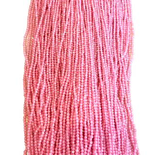 Fio de zircônia de 2mm bola facetada cor rosa