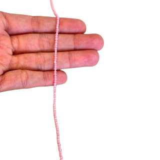Fio de zircônia de 2mm bola facetada cor rosa