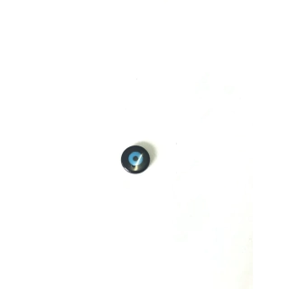 Olho Grego Redondo preto 12mm com furo - comprar online