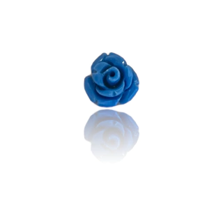 flor de resina cor turquesa 