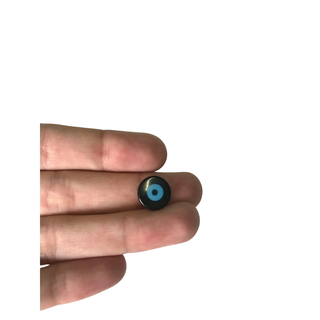 Olho Grego Redondo preto 12mm com furo - comprar online