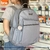 Mochila Gris Jean 19 Pulgadas C/ Llavero Pompón BRW