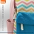 Mochila Pastel Eco Cuero 18 Pulgadas - Diseño Aqua Zig Zag BRW - comprar online