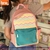 Mochila Pastel Eco Cuero 18 Pulgadas - Diseño Aqua Zig Zag BRW