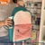 Mochila Pastel Eco Cuero 18 Pulgadas - Diseño Rosa Zig Zag BRW