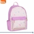 Mochila Pastel Eco Cuero 18 Pulgadas Diseño Corazones / Rayado BRW - BRW Argentina Mayorista
