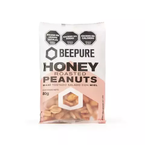 Mani Honey Roasted BEEPURE flow pack x80g - x10u. - comprar online