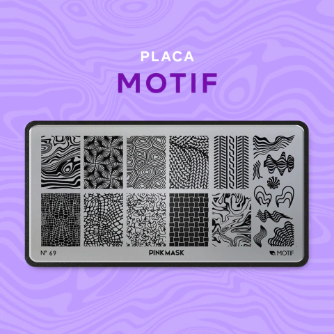 Placa de Stamping Motif - Pink Mask