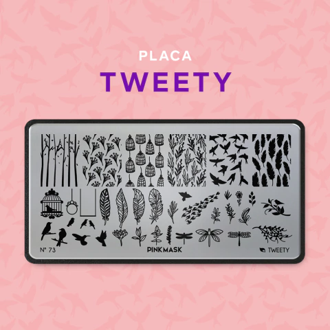 Placa de Stamping Tweety - Pink Mask