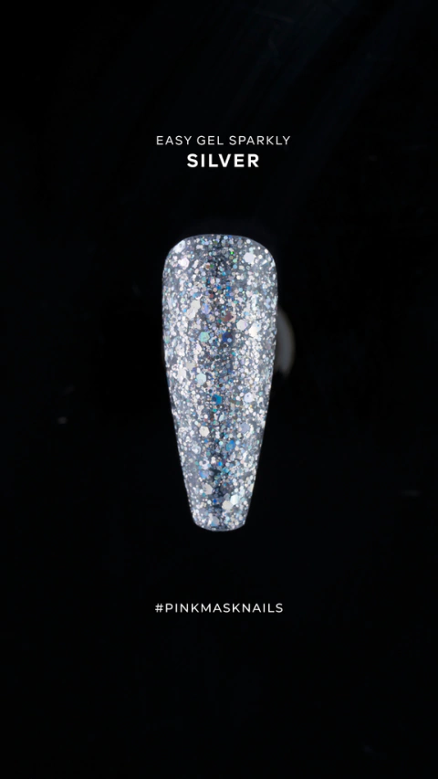 Easy Gel Sparkly Silver - Pink Mask