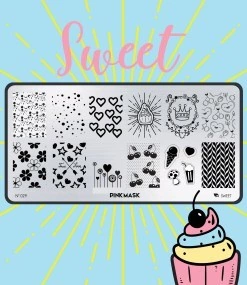 Placa de Stamping Sweet - Pink Mask