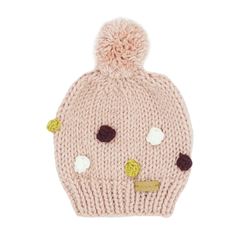Gorrito Confites Rosa - 0 a 6 meses