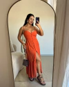 Vestido Isabella Longuete Com Alças Finas E Botões - comprar online