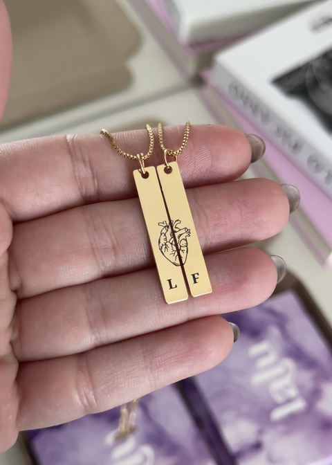 COLAR CASAL BANHADO NO OURO - comprar online