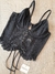 Bustier Crash negro bordado - comprar online