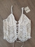 Bustier Crash off white bordado en internet