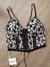 Bustier Mariette blanco con negro - comprar online