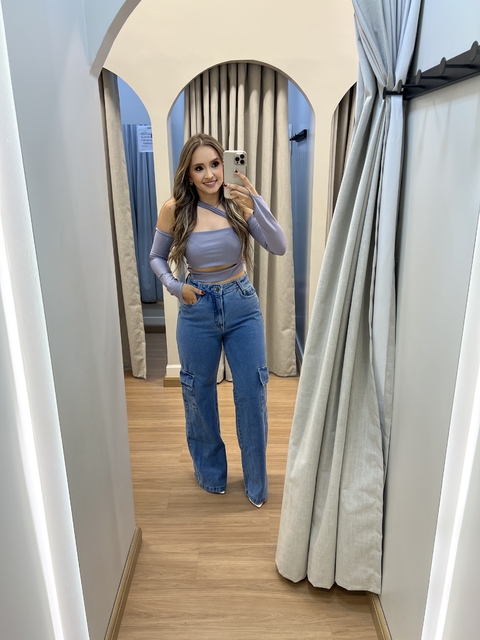 CALÇA CARGO JEANS ISA - comprar online