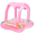 Boia Inflavel Bote Infantil Nautica Reforçada Bebê 65x65Cm Com Cobertura Baby (Rosa) - comprar online