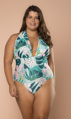 Maiô Frente Única Folhas e Flores - Coconut Bikini - Moda Praia | Biquínis, Maiôs e Saídas de Praia