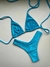 Top Cortininha com Calcinha Semi Fio - Éden Azulzinho - Nai Beachwear