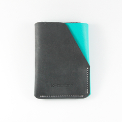 Billetera Boston Gris/Aqua