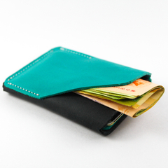 Billetera Boston Gris/Aqua - lo-mínimo