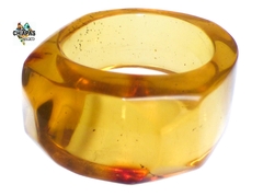 Anillo De Ámbar Auténtico Tonalidad Amarilla #9 (M9) en internet