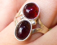 Anillo de Ámbar Rojo & Plata Ley #7.75 (AR37) - comprar en línea