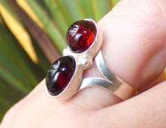 Anillo de Ámbar Rojo & Plata Ley #7.75 (AR37) en internet