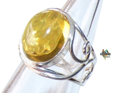 Anillo De Ámbar & Plata Ley #7.5 (CKL1) en internet