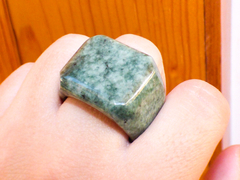 Anillo Cuadro Jade de Guatemala #12 - tienda en línea