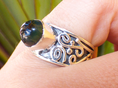 Anillo De Plata 950 & Ámbar Rojo (#8 .5- 9.5) - comprar en línea