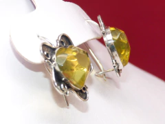 Imagen de Aretes De Plata & Corazones De Ámbar (10)