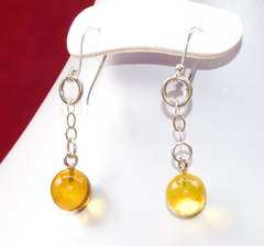 Aretes de Plata & Esferas de Ámbar en internet