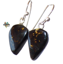 Aretes De Ámbar Musgoso & Plata Ley (MUS2)