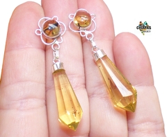 Aretes Con Péndulos De Ámbar & Plata Ley .925 - comprar en línea