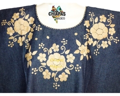 Blusa Mod057 Mezclilla/Flores (2XL)