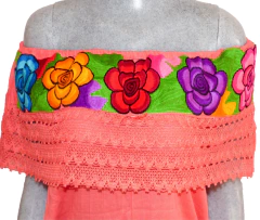 Blusas Campesinas con Flores Zinacantán (Unitalla) - Chiapas Mágico