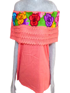 Blusas Campesinas con Flores Zinacantán (Unitalla) - tienda en línea