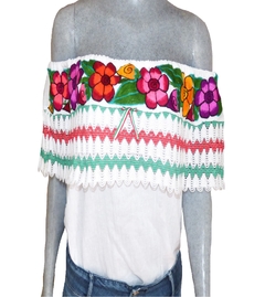 Blusas Campesinas con Flores Zinacantán (Unitalla)