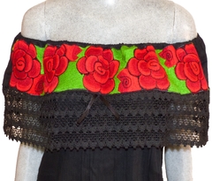 Blusas Campesinas Olán Negras/Rojo en internet