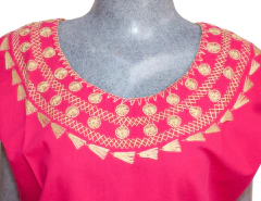 Blusa Mod009 Fucsia/Beige (M)