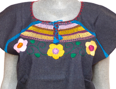 Blusa Mod015 Mezclilla/Flores #001 (M) - comprar en línea