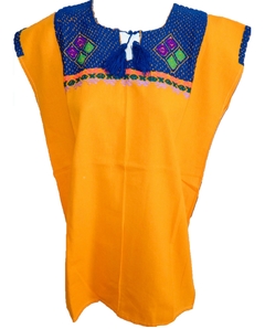 Blusa Mod023 Amarilla/Azul (S) - comprar en línea
