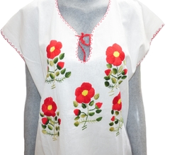 Blusa Mod035 Blanca/Rojo #003 (XL) en internet