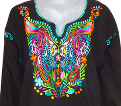 Blusa Pavo Reales Negra/Multicolor #010 (PS)